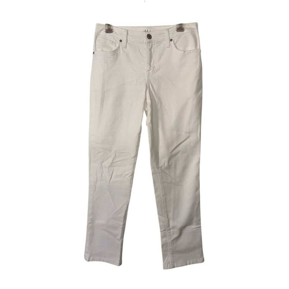 Style & Co Girlfriend Jeans White Midrise Curvy Fit Size 4